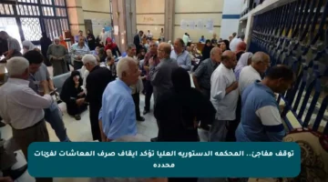 توقف مفاجئ.. المحكمة الدستورية العليا تؤكد إيقاف صرف المعاشات لفئات محددة